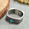 European and American Jewelry Punk Style Square Rhinestone Men's Ring