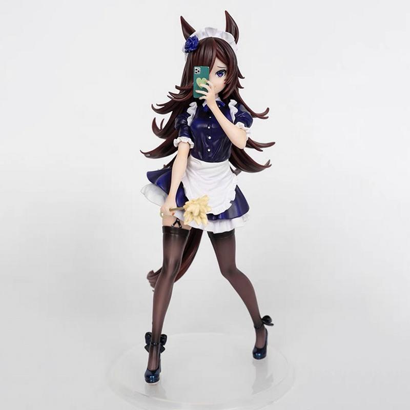 

25 см Умамусуме Прекрасное Дерби Модель GK Райс Шоуэр Орнамент в восточном стиле Аниме Фигурка Статуэтка Красивой Девушки Кукла для Детей Подарки Подвижная Артикулированная