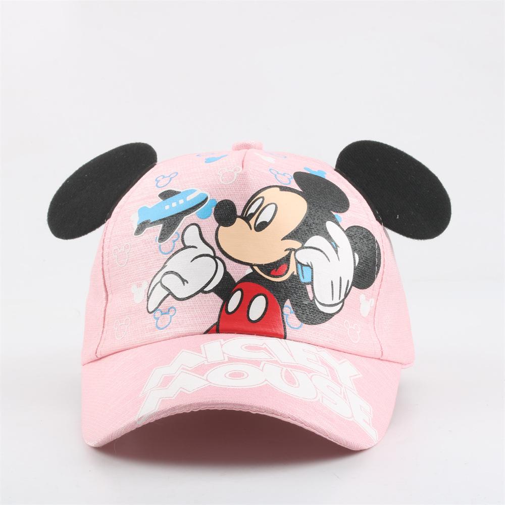 Disney Mickey and Minnie Baseball Cap Sun Protection Breathable Knitted Sun Hat Outdoor Casual Style Crochet Baseball Cap