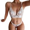 French Explosive Deep V Sexy Embroidered Lace Underwear Women's Ultra-thin Big Breasts Small Gathering Bra