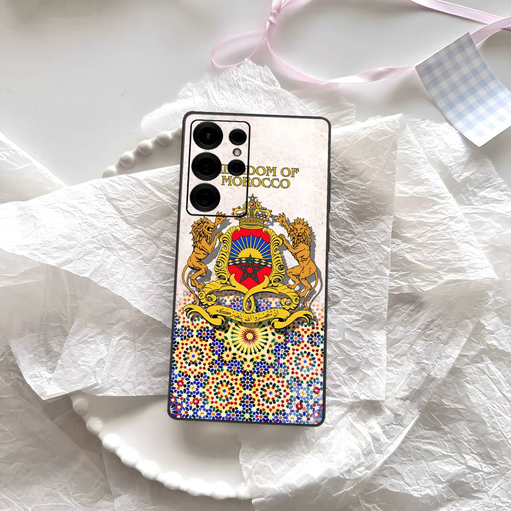 Maroko M-Marocká vlajka Pouzdro na telefon Pro Samsung S 24 Fe 25 Ultra Plus 20 Lite 21 30 22 23 24 22 Ultra 5G Fundas