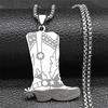 Magic Shoes Boots Necklace For Women Men Stainless Steel Gold Silver Color Star Flower Christmas Chain Jewelry Gifts