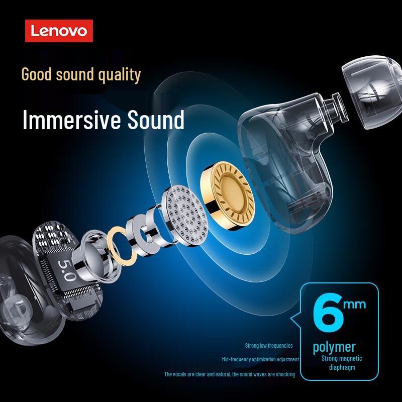 Lenovo T2S TWS Noise-Cancelling Sport Earbuds