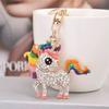 Crystal Unicorn horse for woman fashion metal bag car pendant small gift man jewelry Bag Charm