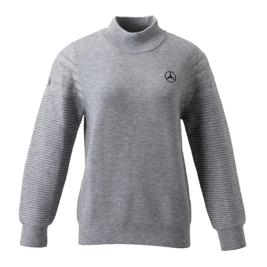 Genuine x Titleist Size M [Mercedes-Benz Collection] Mercedes-Benz Women's High-Neck Sweater, Gray,