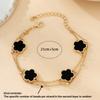 Delicate Double Layer Five-Leaf Clover Anklet for Women Exquisite Lucky Floral Summer Beach Hoilday Jewelry Gifts