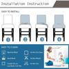 Durable Short Back Bar Chair Cover Jacquard Elastic Stretch Slipcovers Waterproof Dustproof Chair Protectors Household