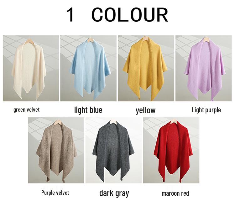 Women's High-End 100% Wool Cheongsam Shawl: Warm Sleeveless Cardigan & Versatile Triangle Scarf for Spring, Autumn, Winter