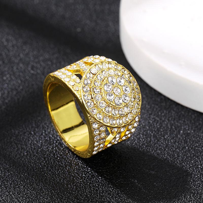 Men's Hip Hop Trendy Zircon Diamond Ring