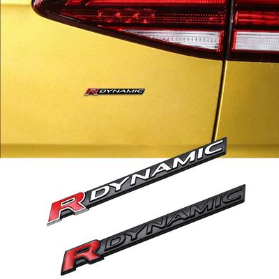 3D-Metall-R-DYNAMIC-Logo, Auto-Kotflügel-Seitenemblem, Heckkofferraum-Abzeichen, Aufkleber, Zubehör für VELAR Sport Discovery Evoque HSE Defender