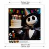 5D DIY Diamond Painting Decorative Happy Birthday Skeleton Full Round Drill Scenery Diamond Embroidery Cross Stitch Kits Home Decor Gift