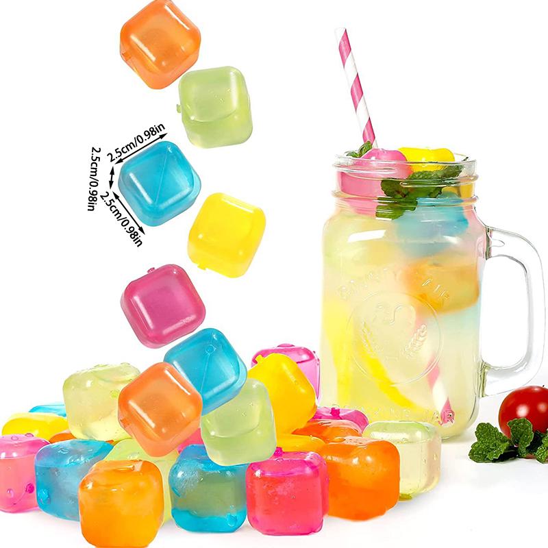 12 ks/sada Whisky Opakovaně použitelné ledové kostky Letní Odolné proti opotřebení Rocks Whisky Kostky Plastové Příslušenství