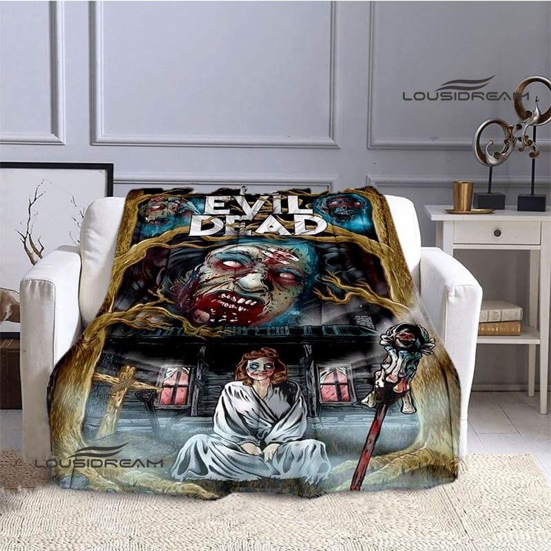 Decken mit Aufdruck „The Evil Dead“, für Kinder, warme Decken, weiche Flanelldecken, Heimreisedecken, Geburtstagsgeschenke
