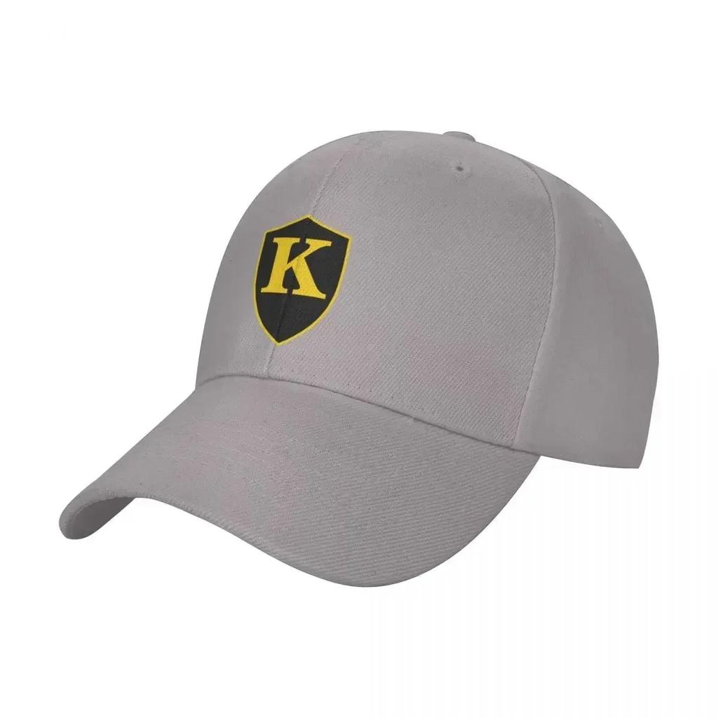 Initial K black shield gold border Baseball Cap party Hat Beach Outing custom Hat Hat Beach Unisex Hats Women's