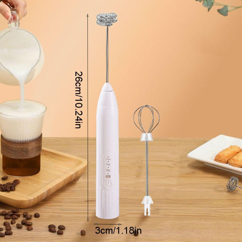 Handheld Coffee Whisk USB Rechargeable Egg Beater Drink Stirrer Electric Milk Frother  Drink