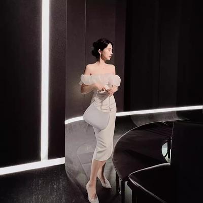 Elegant French-Inspired Luxury Evening Dress for Special Occasions