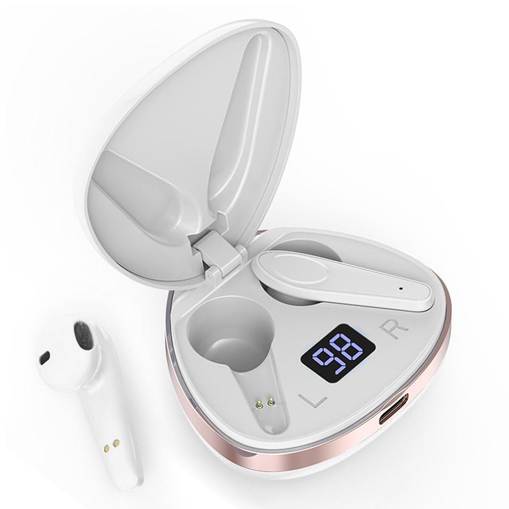 TWS Wireless Bluetooth Headset Stereo Sports Earphone Touch Control Wireless HeadsetPearl White