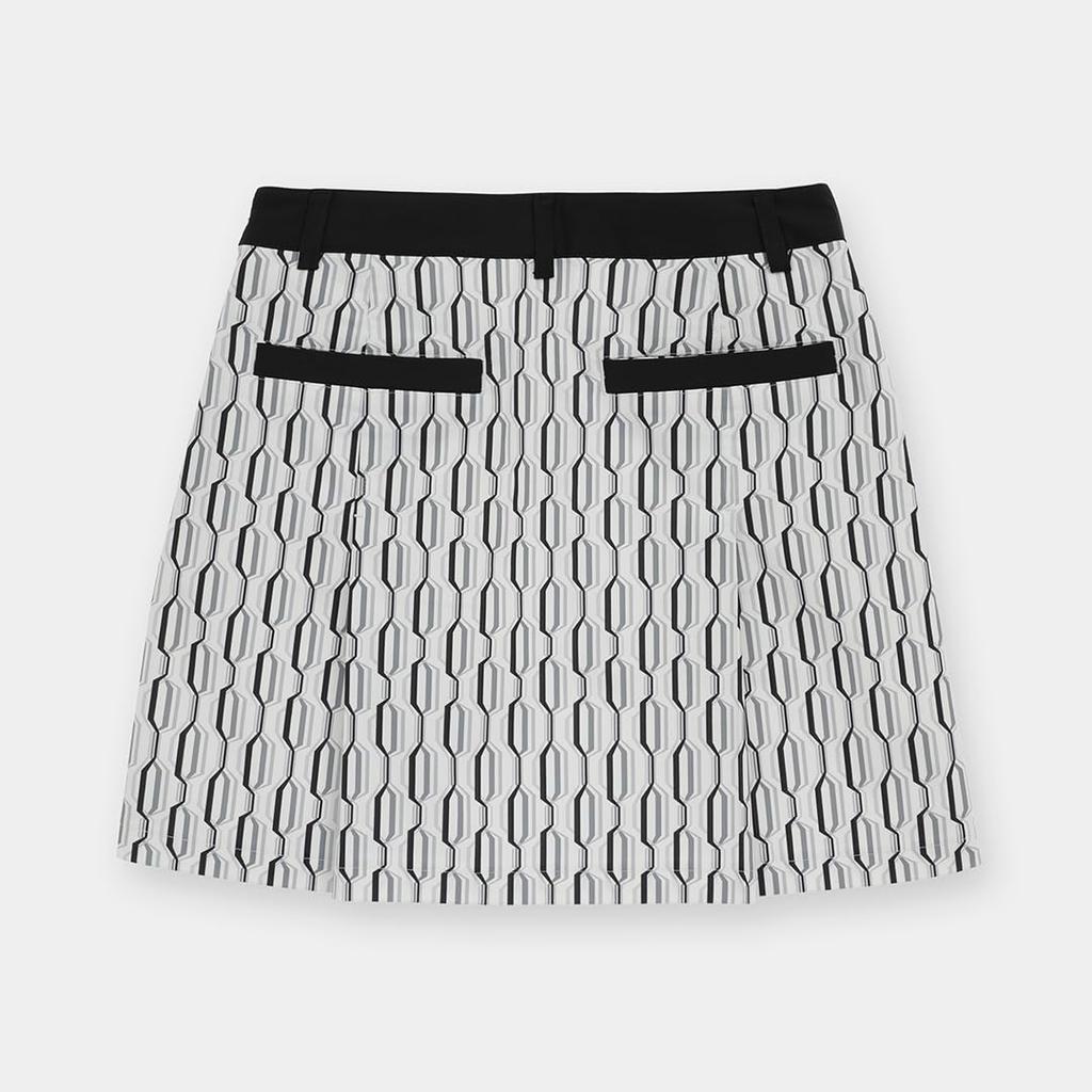 Callaway Stretch Striped Dobby Skirt with Geometric Pattern and Front C25228202 Women's Pleats, Golf,