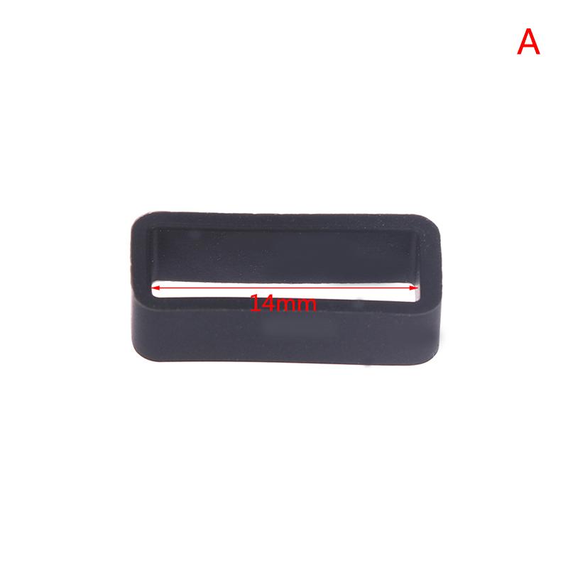 7 Mărimi Negru Silicon Curea Ceas Inel de Reținere Buclă Cauciuc Inel cu Cataramă 14-26Mm