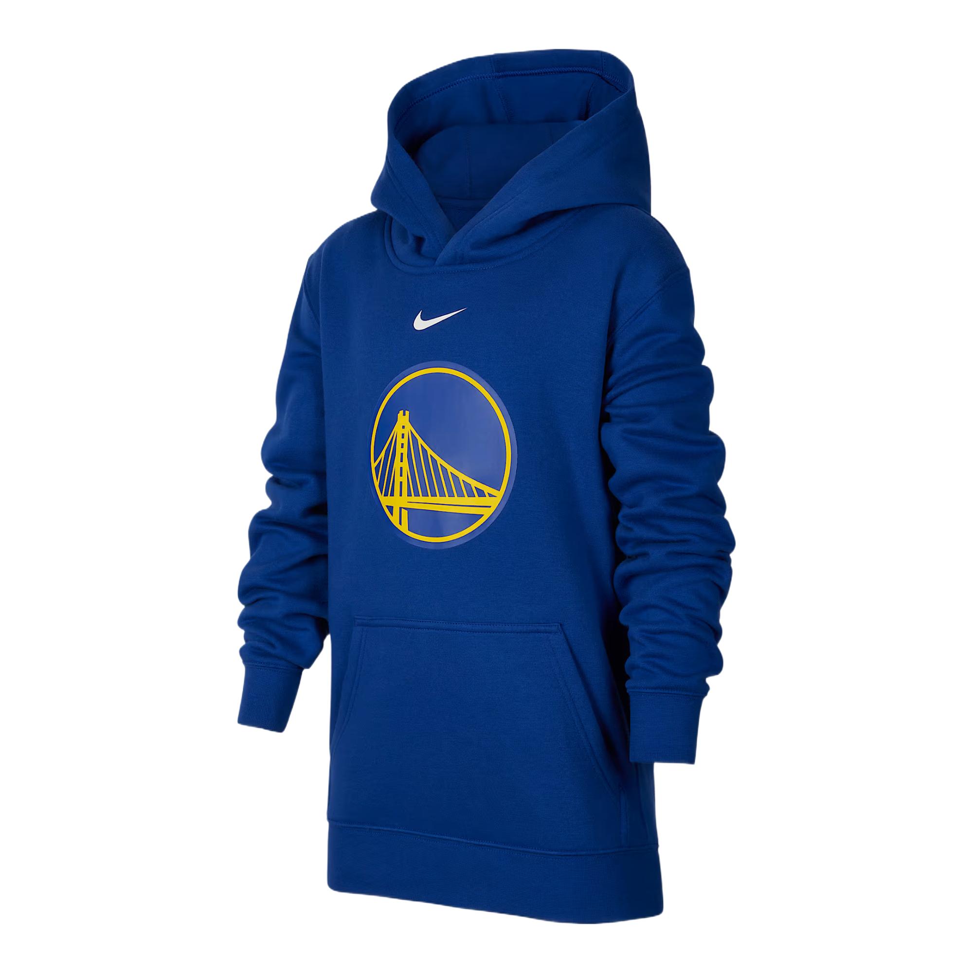 Nike Худи НБА Голден Стэйт Уорриорз с капюшоном, с длинным рукавом, пуловер, посадка, детские худи IO8218-495 M