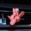 Pink Interior Car Vent Decoration Cat Duck Dog Ornament Air Vent Fan Helicopter Vehicle Blower Car Propeller Refill