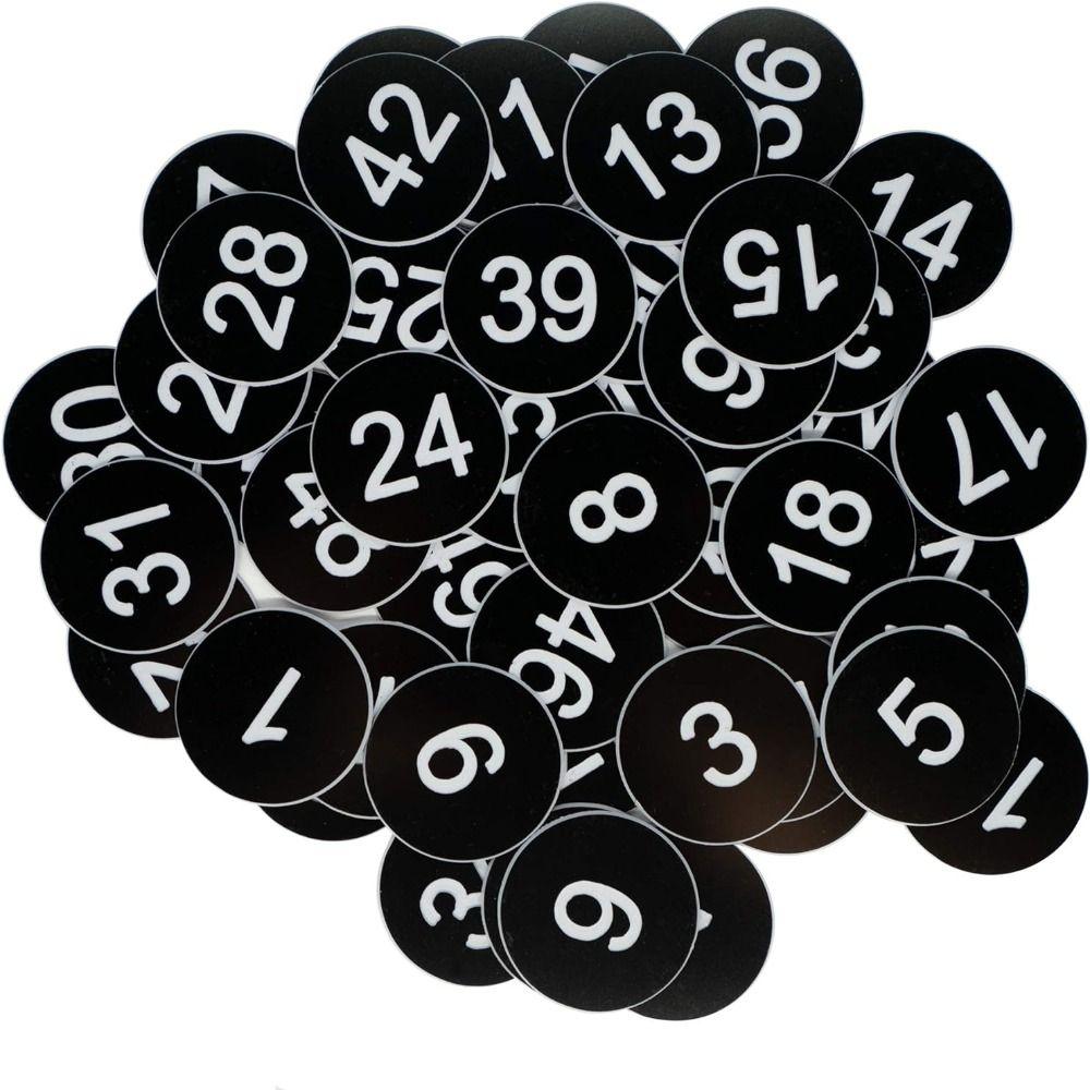 50PCS Durable Plastic Number Tags Lightweight Restaurant Queue Number Restaurant