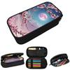 Sakura Cherry Blossom Japanese Flowers Pencil Case for Kids Gifts Pen Box Pencil Bag Stationery Supplies Pen Holder Bag