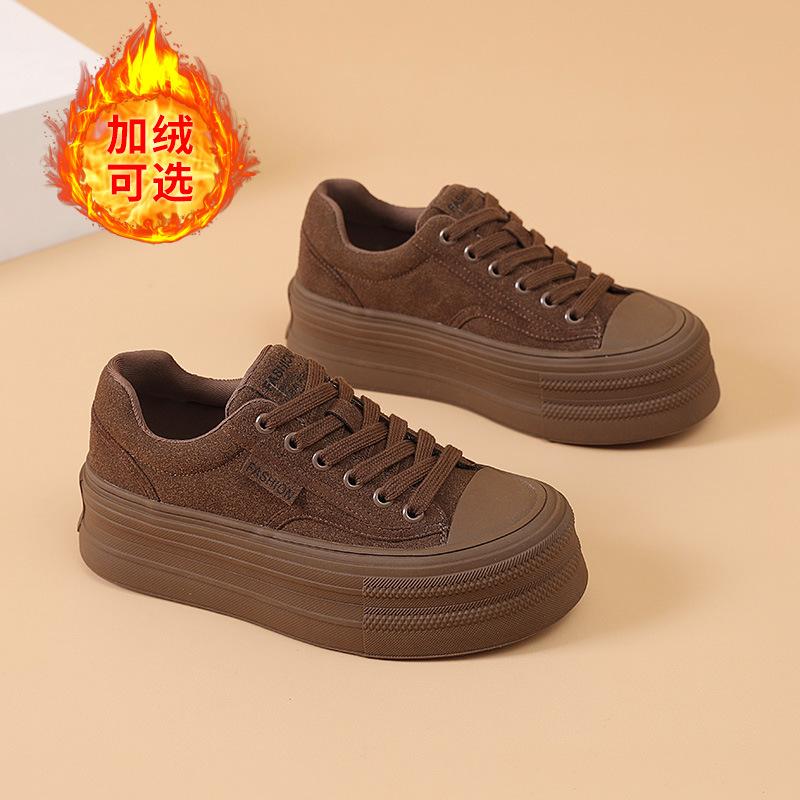 

Autumn and winter new women s low-top platform casual fashion board shoes Korean version trend simple lace-up women s shoes one piece 2025 40