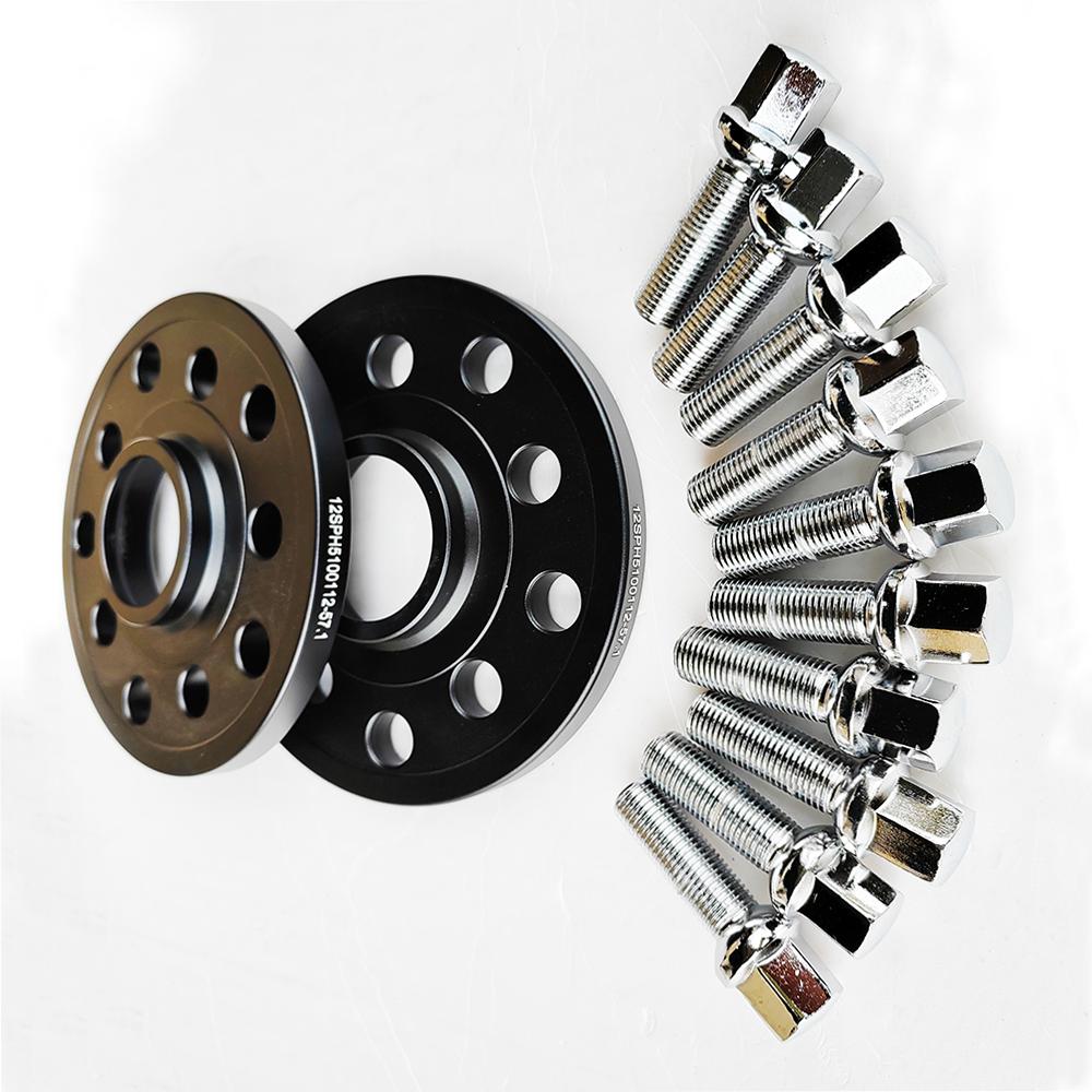 15mm 5x100&5x112 57.1 Naafgerichte Wielnaaf Adapter+10 stuks 45mm 14x1.5 Kogelbouten Wiel Spacer Voor VW Golf/Bora/Polo/Jetta