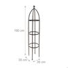 Relaxdays arceau de jardin arche rosiers plantes grimpantes pergola obélisque de jardin support tuteur métal 190 cm