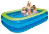 Inflatable Pool - Happy People - Family - 247x160x50 Cm - 0.40 Mm PVC - 2 Rings, Drain Valve