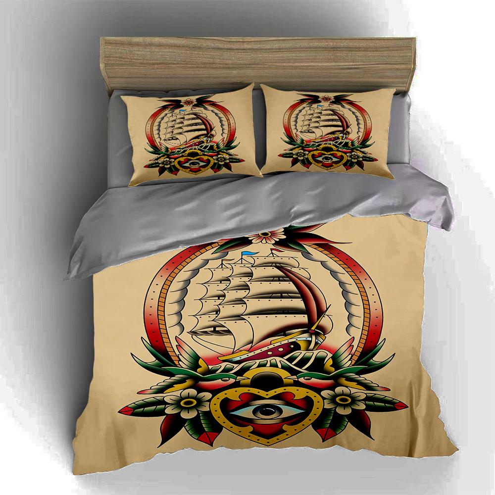 Nautical, floral, colorful. Bedding Duvet cover sets Duvet covers Pillowcases gifts (1 * Duvet Cover 2 * Pillowcases, without duvet insert)