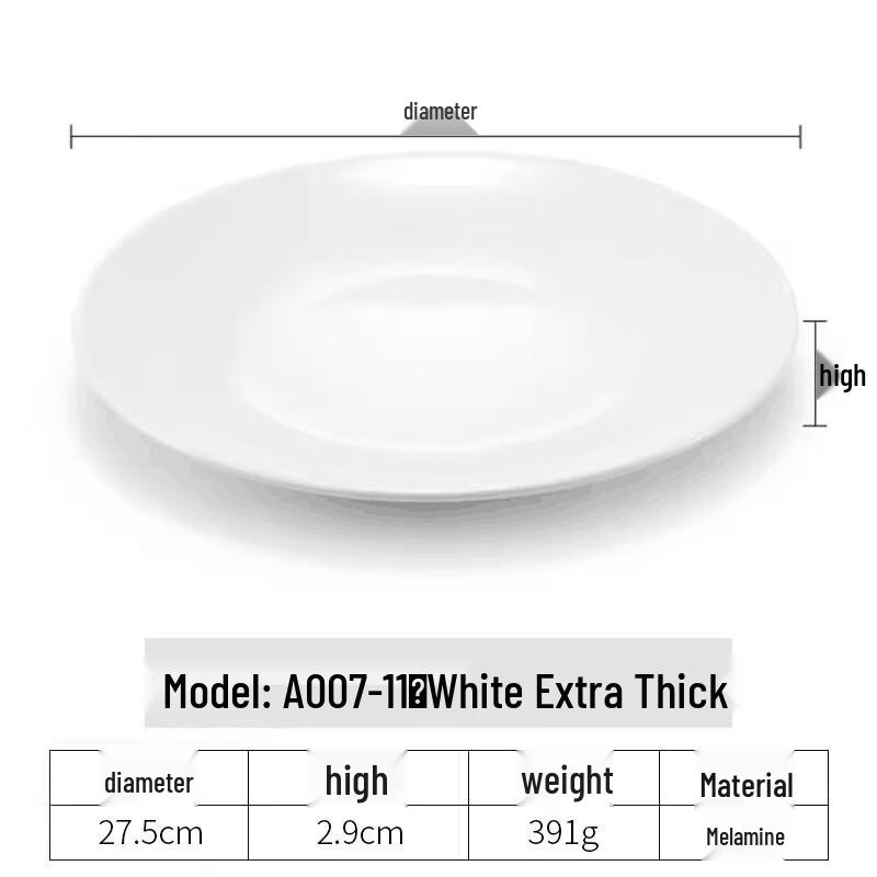 Commercial Melamine Round Shallow Dish