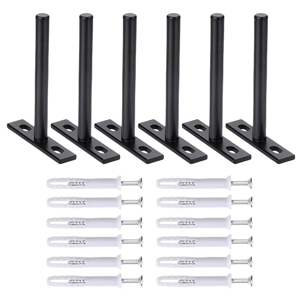 4/6/8 szt. Wytrzymałe ukryte wsporniki półek Ukryte wsporniki półek pływających zestaw do montażu ściennego do przechowywania i ekspozycji