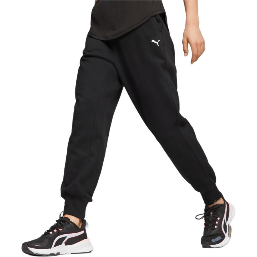 Puma Train Favorite Fleece Training Pants Solid Color Elastic Sweat Absorbent Casual Pants Women pants Black 524234-01