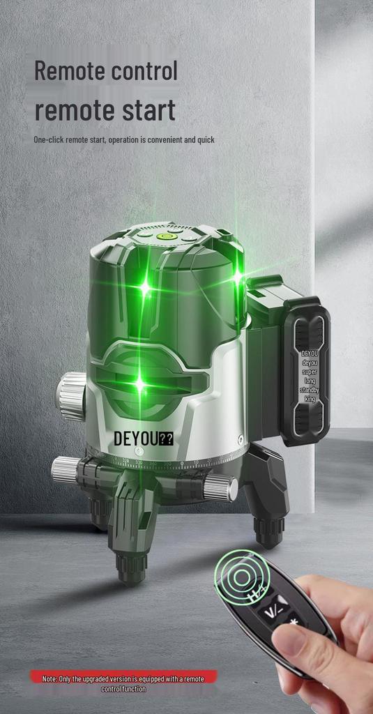 High-Precision Infrared Green Light Leveler with Remote Control and Auto Leveling