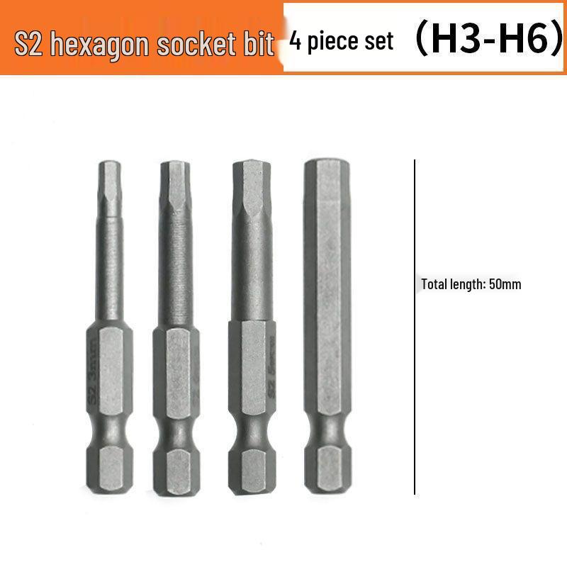 Sechskant S2 Magnetischer Pneumatischer Elektrischer Schraubendreher Bit-Satz mit Verlängerten Bits
