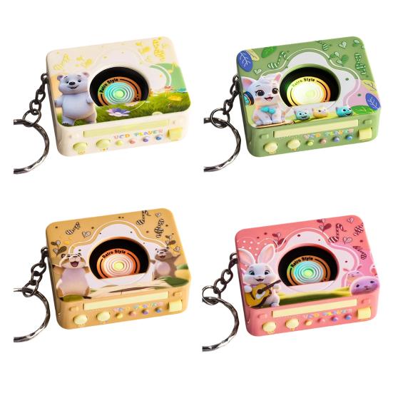 2025 Mini klíčenka s gramofonem Přenosný retro fonograf Hračka Přívěsek na tašku Kapesní hudební dárek pro děti