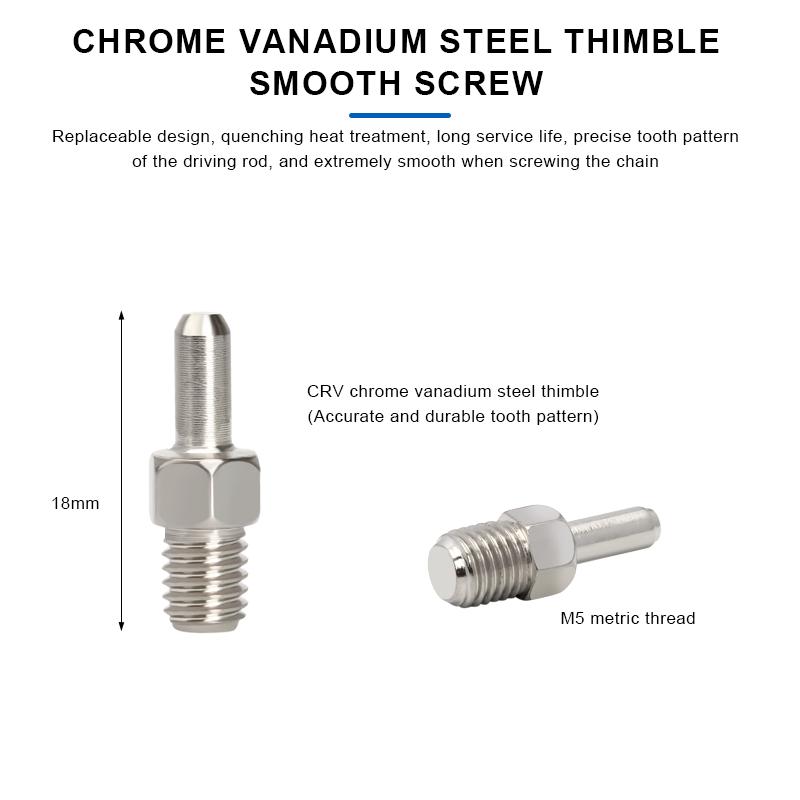Řezačka řetězu jízdního kola s výměnným čepem, nástroj pro odstraňování čepů řetězu jízdního kola pro články řetězů 7, 8, 9, 10 a 11 rychlostí