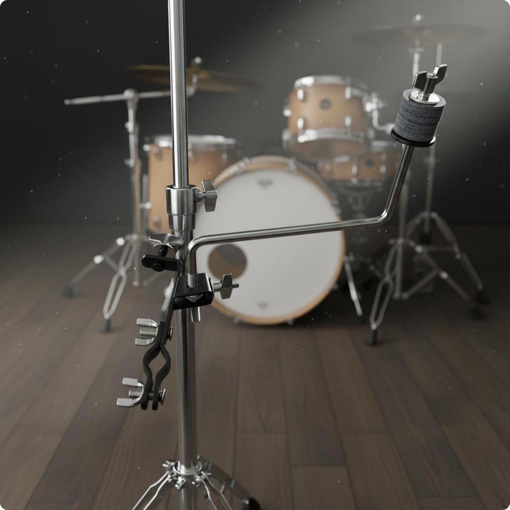 Drum Extension Bracket Adjustable Cymbal Holder Clamp Easy to Install Arm for