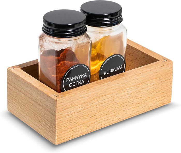 Plateau De Rangement - Creative Deco - Bois De Hêtre - 15 X 9 X 5 Cm - Organisateur - Haute Qualité