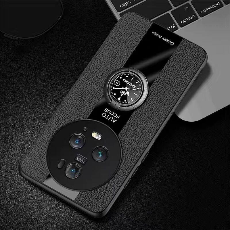 Magnetic Ring Phone Case For Honor Magic 5 Pro Case Luxury PU Leather Cover For Magic5 5Pro 5G Capa Silicone Shockproof Bumper