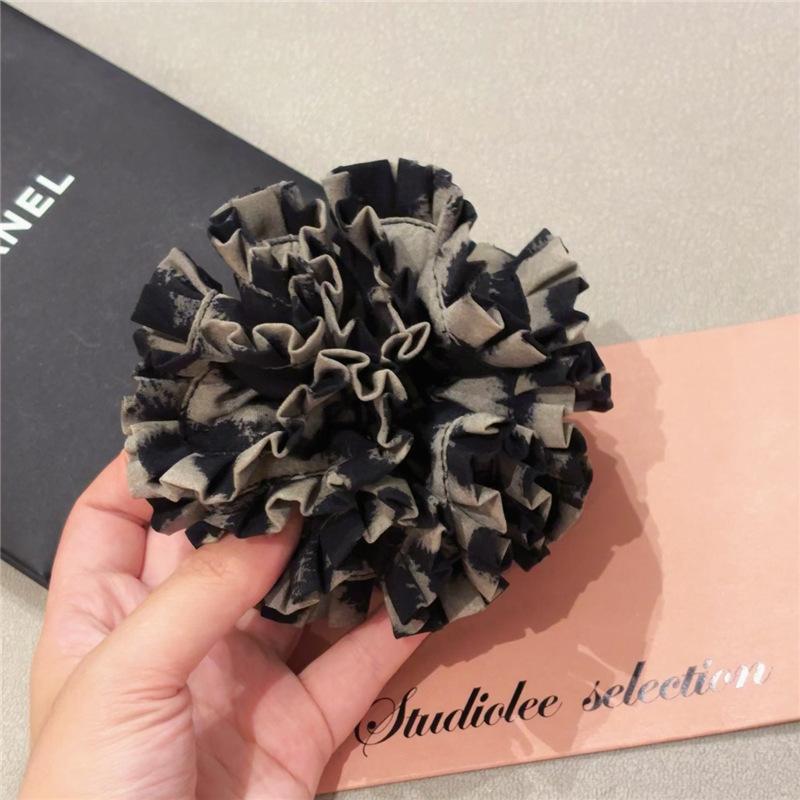 Premium Sense Elegant Retro Style Leopard Print Heavy Industry Hair Band Headband Hair Accessories Headflower Ponytail Rubber Band Hair Rope Women