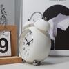 1.1 inch European retro alarm clock BB sound alarm silent hands quartz table clock ABS creative student night light table clock