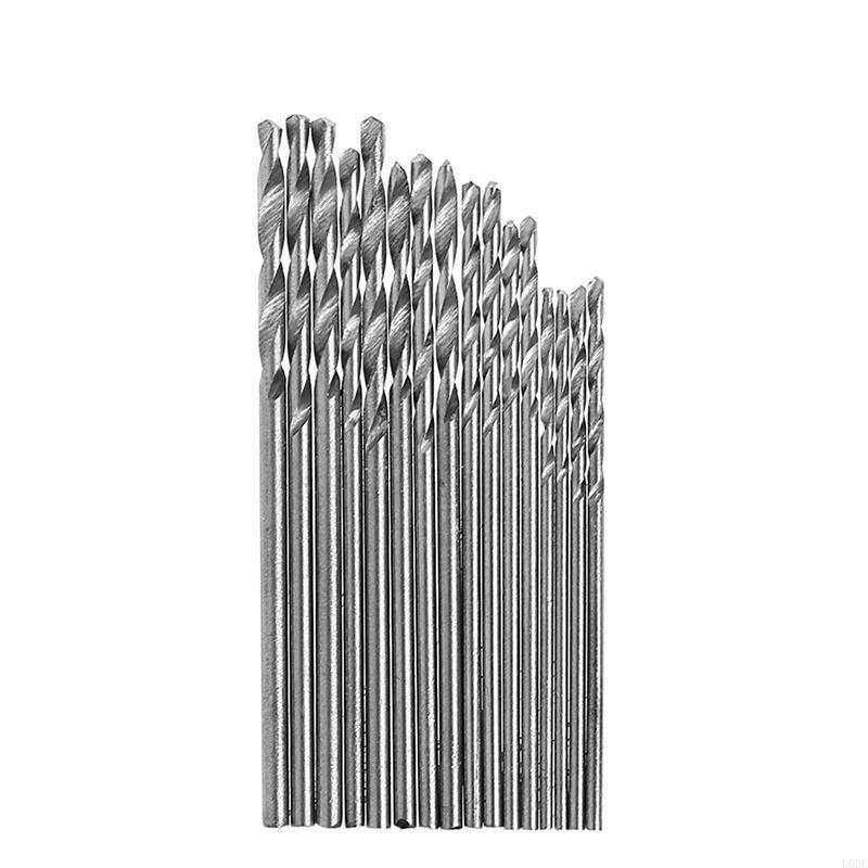 

16Pcs HSS White Steel Twist Drill Bit Set 0.8-1.5mm For Electric Grinding Drills срібний