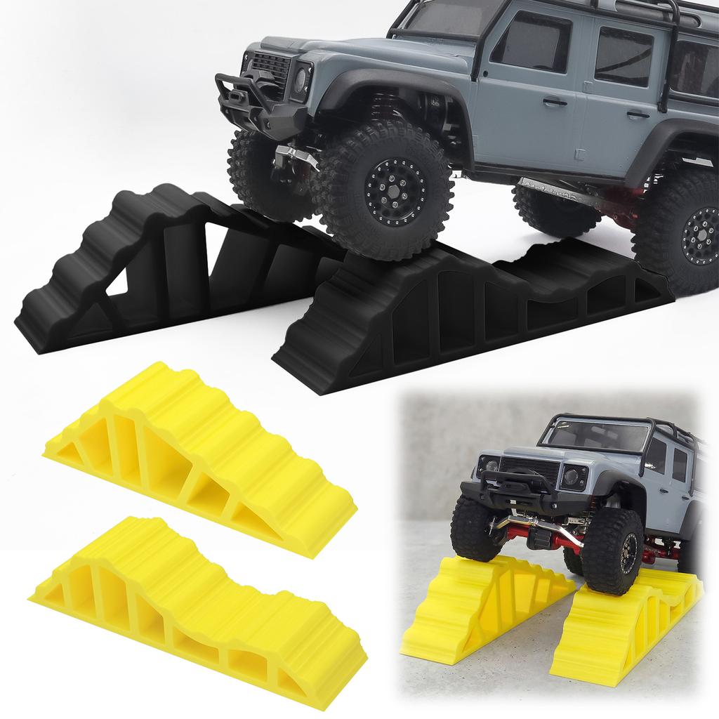 2PCS RC Car Obstacle Set Plastic Simulation Off-road Obstacles Accessories for TRX4M SCX24 FCX24 1/18 1/24 Crawler Car