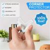 4-pak Paski narożne antykolizyjne, Okna, Stoły, Owijanie krawędzi, Bezpieczne antykolizyjne silikonowe miękkie naklejki kątowe proste