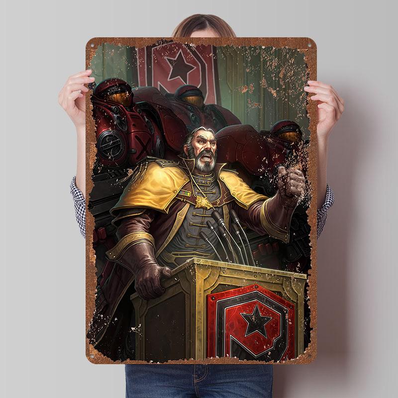 SStarCraft Tinplate Posters Customizable Wall Art Retro Vintage Metal Tin Signs for Decoration Home Decor Items House Interior