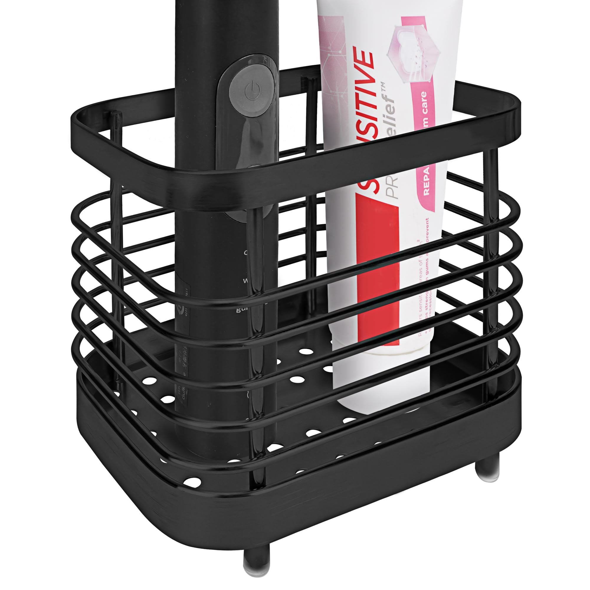 

Linkidea Electric Toothbrush Stainless Steel Vanity Toothpaste iO Philip Sonicare ProtectiveClean Organizer Holder, Stand, Oral-B Series, Compatible, чёрный