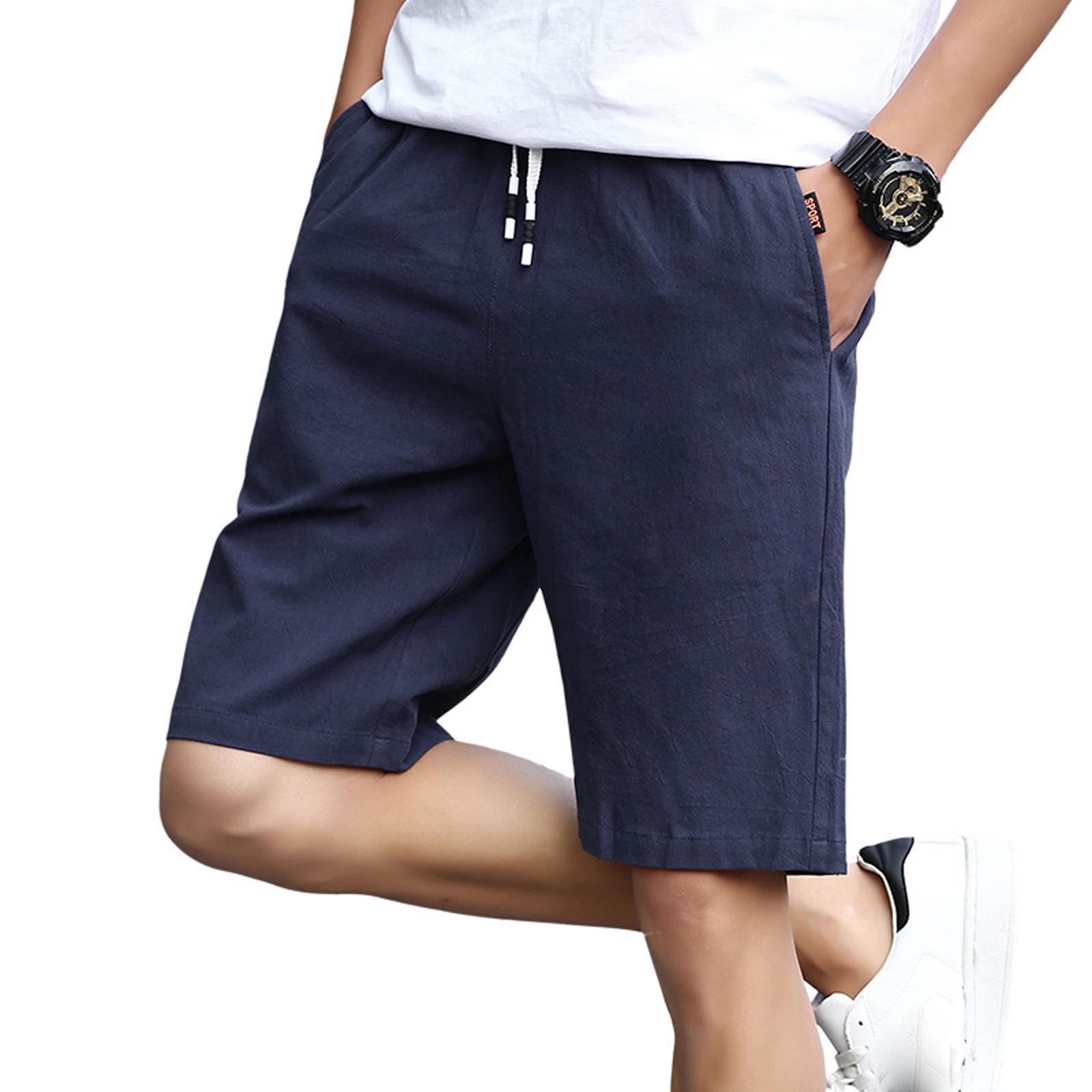Men s Gym Shorts Quick Dry Lightweight Training Running Jogger Zipper Pockets XL
